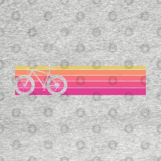 Fat Tire Bike Retro Stripes by TheWanderingFools